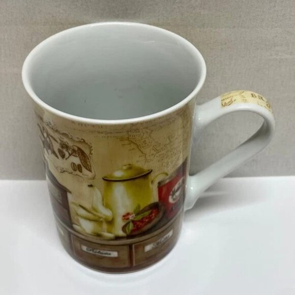 Masterpiece Collection Coffee Mug Ceramic Java Robusta Mocha Cup Vintage Look - Picture 5 of 12